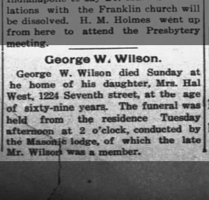 George W. Wilson obituary