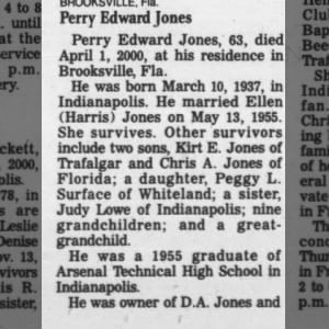 Obituary for Ferry Edward Jones