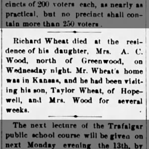 Obituary - Richard Wheat