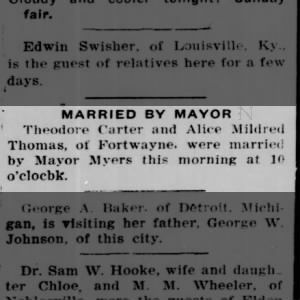 Marriage of Carter / Thomas
