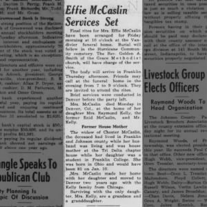 Obituary for Effie McCaslin